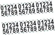 BAZEITFLOW 6 Sheets Digital Mailbox Number Number Stickers for Mailbox Address Signs for Houses Adhesive Decals Pvc Black