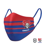 NRL Face Mask - Knights - Reversible - Washable - Adult Large
