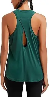 [RUNNING GIRL] Racerback Running Yoga Athletic Tank Tops for Women, Sleeveless Workout Tank Tops Woman Tennis Shirts