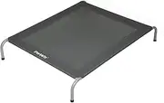 PaWz Elevated Dog Beds,Raised Pet Trampoline for Small Large Pets with No-Slip Feet,Durable Supportive Teslin Mesh,Breathable,Indoor and Outdoor Use,Max Capacity 40kg,Grey(87cmx64cmx20cm)