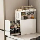 Cupboard Shelf Adjustable Seasoning Rack for Cabinet Laundry Room Bathroom