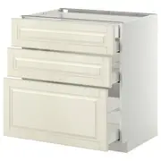 METOD / MAXIMERA base cb 3 frnts/2 low/1 md/1 hi drw, white/Bodbyn off-white, 80x60x80 cm
