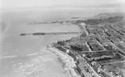 West End Pier and the Bay, Morecambe, south-west, 1920 England OLD PHOTO