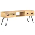 Solid Mango Wood TV Cabinet 120x35x45cm Wooden Storage Cabinet Stand vidaXL