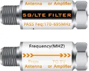 2Pcs 5G Filter Improves Antenna Amplifier Signals LTE Filter for TV Antenna Si