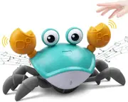ZONICE Green Crawling Crab Baby Toy with Music and LED Light up for Kids, Toddle