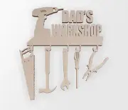 Wooden shape Dad's Workshop Sign, Wooden Cut Out, Wall Art, Home Decor