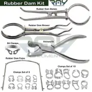 Rubber Dam Kit Anisworth Plier Clamps Brewer Forceps Stoke Frame Endodontics