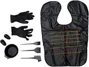 DEARMAMY 1Set Hair Dyeing Kit Complete Hair Coloring Tool Set for Home Salon Use Includes Brush Bowl Ear Covers and Cape for DIY Hair Tinting and Professional Salon
