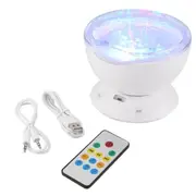 Ocean Wave Music Projector LED Night Light White
