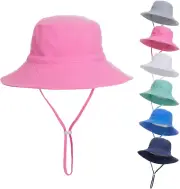 Baby Sun Hat Toddler Summer UPF 50+ Sun Protective Bucket Hat Wide Brim Beach Ha