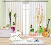 3D Cactus 67 Blockout Photo Curtain Print Curtains Drapes Fabric Window AU