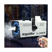 TCFUNDY Snow Machine with 12 LED Lights, 1500W Snow Snowflake Making Machine ...