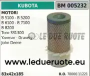7000011221 Air Filter Engine Kubota B 5100 5200 6100 7100 8200 83x42x185