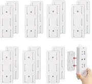 15PCS Adhesive Punch Free Socket Holder, Self-Adhesive Power Strip Holder Desktop Socket Fixer, Power Strip Holder Fixator, Wall Mount Cable Management