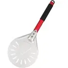 LRUI Turner Pizza Peel with 8" Aluminum Pizza Paddle with Non-Slip Rubber-Cov...