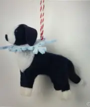 Target 2024 Wondershop Felted Wool Dog Christmas Ornament Border Collie New