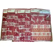New 6 Pack GIANT Christmas Present Gift Bag Santa Sack 30x40 In. Reindeer