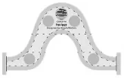 Creative Grids Machine Squiggy Quilting Tool Ruler CGRQTA4 Authorized Reseller