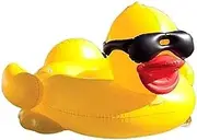 Swimming Floaty Rhubarb Duck Mount Floating Row PVC Inflatable Float Beach Fun Birthday Gift Inflatable Tubes Floaties Toys for Kids Adults Ergonomic LWX