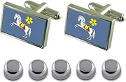 [Select Gifts] Shirt Dress Studs Ostrava City Czech Republic Flag Cufflinks