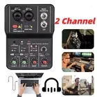 2Channel Audio Mixer Mini Sound Mixing Console USB DJ Music Live Record Board