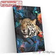 Paint By Numbers Kit Leopard Animal Oil Home Beginner Painting Acrylic Brush Art