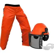 Forester Protective Clothing - OEM Forestry Cutter Combo Kit Apron Chaps Helm...