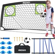Kids Soccer Goal for Backyard, 6x4 FT Portable Soccer Nets Pop Up with Ball, Agi