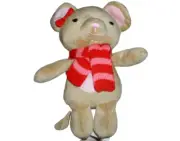 Gymboree Rattle Plush Snow Cozy Mouse Holiday Toy Baby Infant Girls NWT NEW RARE