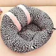 17-Inch Baby Support Seat Sofa - Plush Soft Animal Shaped Learning to Sit Chair for 3-16 Years (Leopard Print)