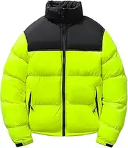 [Maiyifu-GJ] Mens Windproof Down Jacket Coats Lightweight Warm Padded Thicken Outerwear Winter Hiking Overcoat