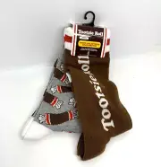 Tootsie Roll Socks 2 Pairs Planet Sox Crew Socks Shoe Size 6-12