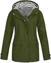 [ADJHDFH] light jacket women,deals of day,amazon 90 percent off deals,women waterproof rain jacket long sleeve lightweight hiking jackets with hood travel zip up raincoat with pockets（a5-ag，xxl）, A5-ag