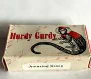 Hurdy Gurdy Music Box Hand Crank “Amazing Grace” W Box