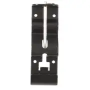 Black BUCKET WALL BRACKET for rubber plastic flatback buckets Mounts to fence