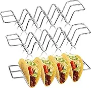 Taco Holder, Taco holder stand set of 3, stainless steel taco shell clips, skillet taco stand, soft shell taco clips, oven safe, dishwasher safe, grill safe