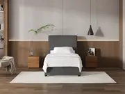 My Style Tapered Headboard & Standard Base - King Single / Gunmetal / Standard Base
