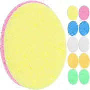 12pcs Facial Sponges Face Cleaning Sponge Portable Face Scrubbers Washing Exfoliating Travel Friendly Face Sponges