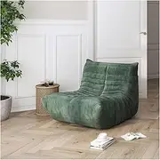 Sofa Chair Single Sofa Suede Small Apartment Living Room Sofa Balcony Single Chair Leisure Sofa Can Lie Down and Sleep Single Sofa Living Room Chair (Color : Green)