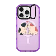 iPhone 16 Pro Impact Ring Stand Case MagSafe Compatible English Bulldog Kisses