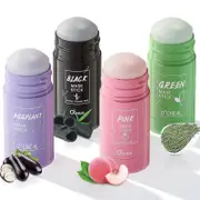 4 Pack Mask Sticks Set, Green Tea Mask Sticks, Bamboo Charcoal Clay Mask, Aubergine And Peach Mud Mask, Facial Skin