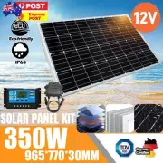 350W Solar Panel Kit 12V Mono Fixed Home Caravan Camping Power Battery Charging