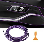 TOMALL Car Interior Moulding Strip Car Decorative Filler Insert Strips 10M(32ft) Flexible Electroplating Decoration Styling Dashboard Accessories with Installing Tool (Purple)