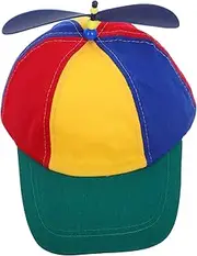 [WOONEKY] Detachable Rainbow Hat Youth Flat Brim Baseball Novelty Cap for Boys Girls