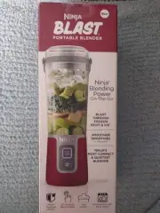 Ninja Blast 16oz Portable Blender USB-C Rechargeable RED NEW