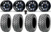 Fuel Lethal 14" Wheels Blue 27" Ceros Tires Sportsman RZR Ranger