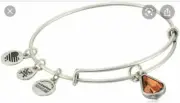 NWT Alex and Ani November Drop Charm Bangle Bracelet - Rafaela Silver topaz 527