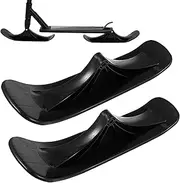 2Pcs Snow Scooter Ski Sled Kit, Snow Scooter Sled Conversion Kit, Sand Scooter Conversion Kit, Fold Skate Board Outdoor Snow Scooter Sled Ski Attachment for Outdoor