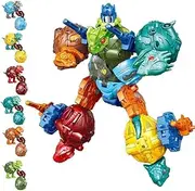 TUNJILOOL Dinosaur Robot Transforming Toy, 6 Pack Dinosaur Eggs Transformable Dino Robot, Collectibles Dinobots Transform Toy Dinosauri for Boys Kids